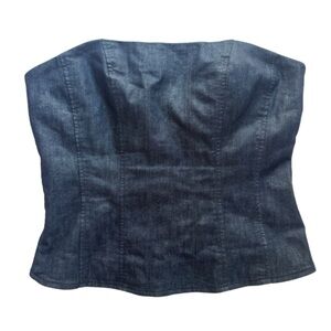 Express Dark Blue Denim Top